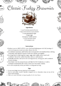 Printable Brownies Recipe (Free PDF) - Tasteful Zone