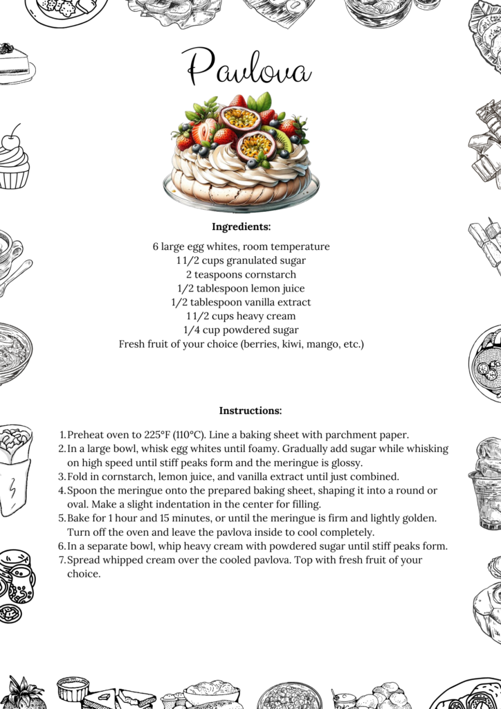 Printable Pavlova Recipe