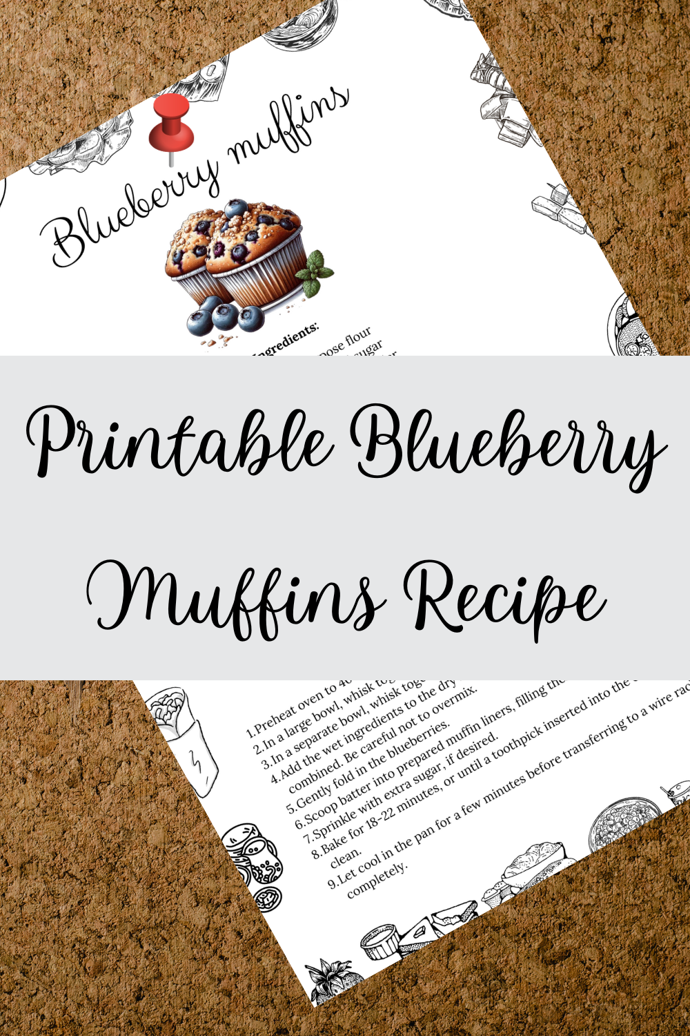 Printable Blueberry Muffins Recipe