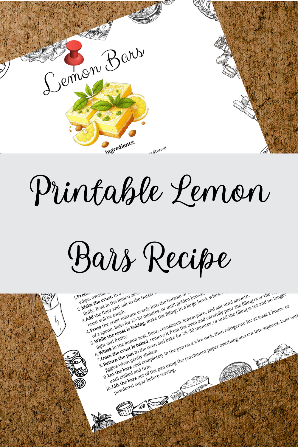 Printable Lemon Bars Recipe