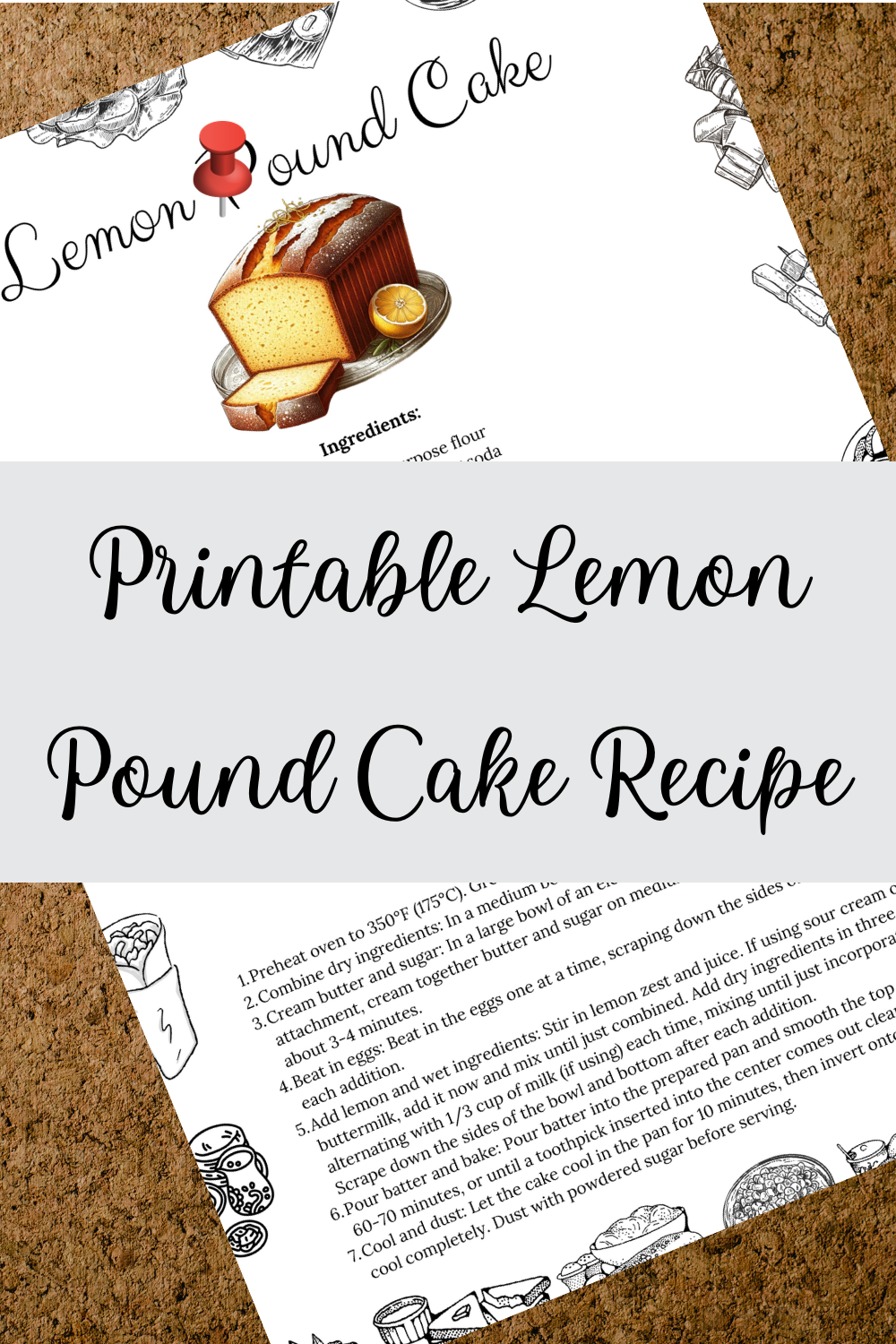 Printable Lemon Pound Cake Recipe