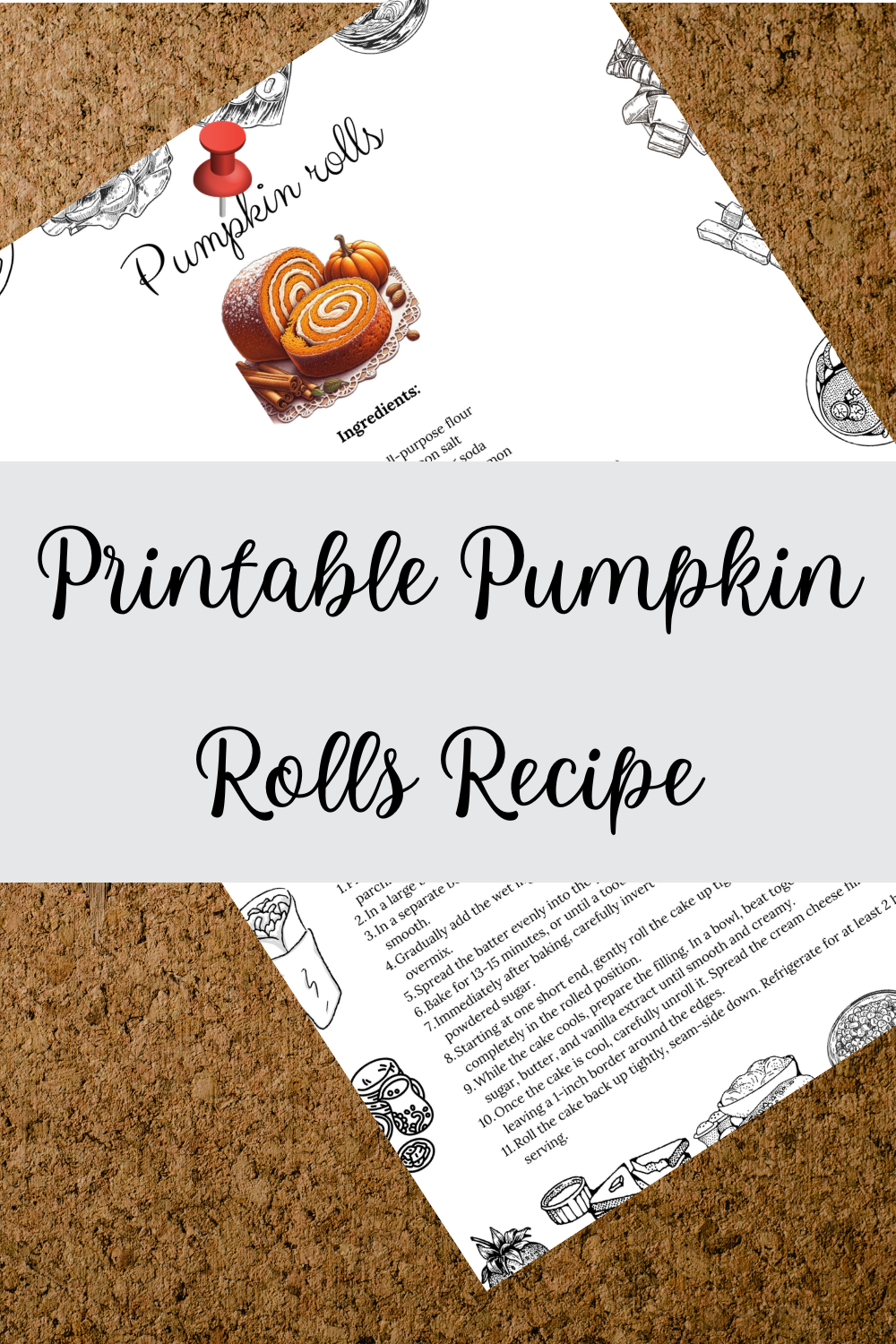 Printable Pumpkin Rolls Recipe