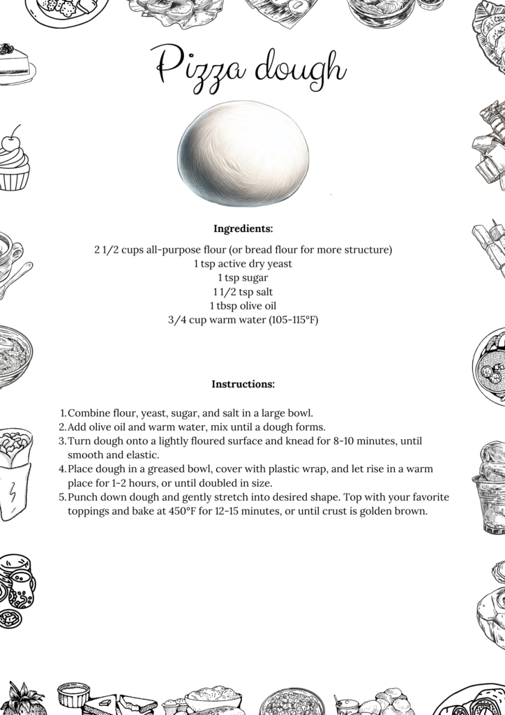 Printable Pizza Dough Recipe